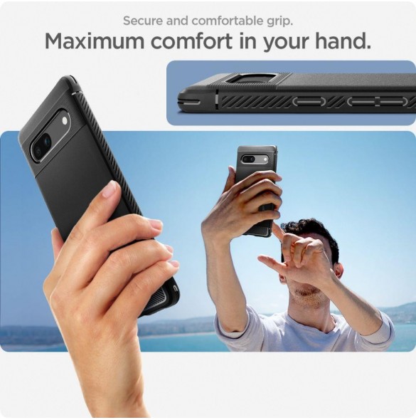Spigen RUGGED ARMOR GOOGLE PIXEL 7A MATSVART