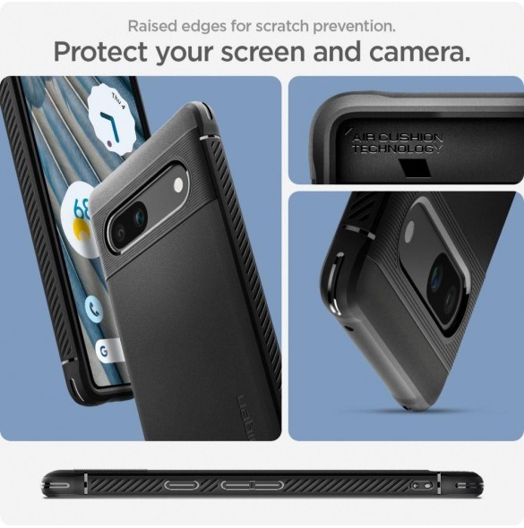 Spigen RUGGED ARMOR GOOGLE PIXEL 7A MATSVART