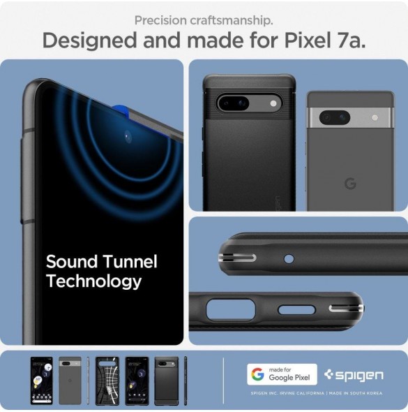Spigen RUGGED ARMOR GOOGLE PIXEL 7A MATSVART