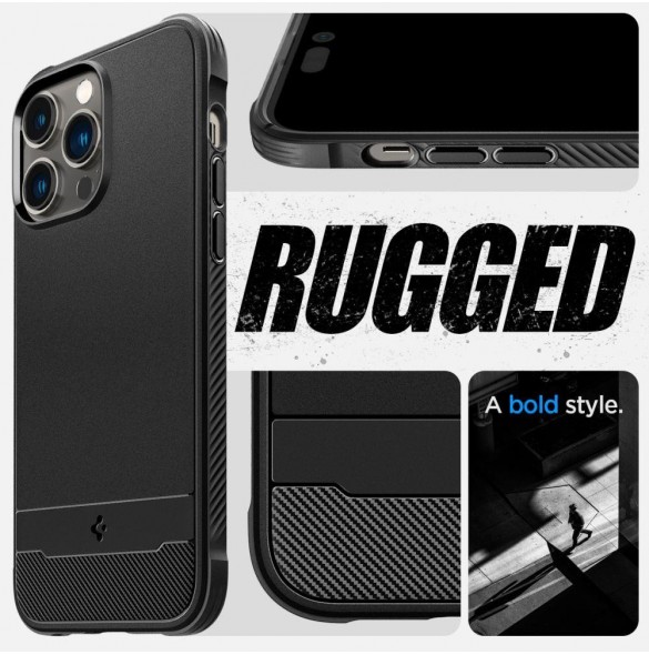 Spigen RUGGED ARMOR MAG MAGSAFE IPHONE 14 PRO MATTE SVART