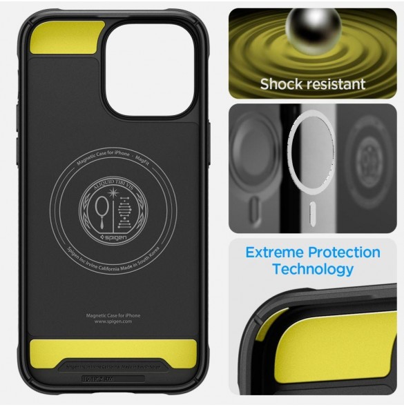 Spigen RUGGED ARMOR MAG MAGSAFE IPHONE 14 PRO MATTE SVART
