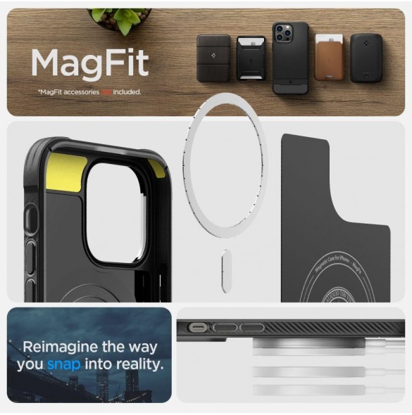 Spigen RUGGED ARMOR MAG MAGSAFE IPHONE 14 PRO MATTE SVART