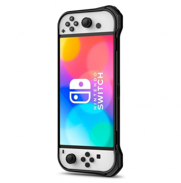 Spigen RUGGED ARMOR NINTENDO SWITCH OLED MATSVART