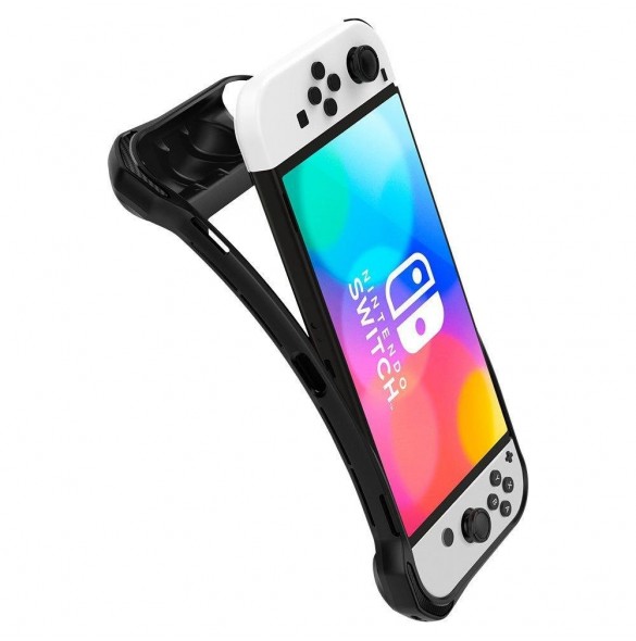 Spigen RUGGED ARMOR NINTENDO SWITCH OLED MATSVART
