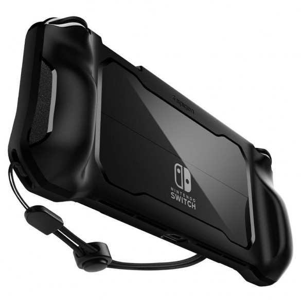 Spigen RUGGED ARMOR NINTENDO SWITCH OLED MATSVART