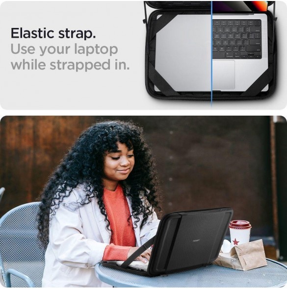 Spigen RUGGED ARMOR POUCH" PRO" LAPTOP 15-16 SVART