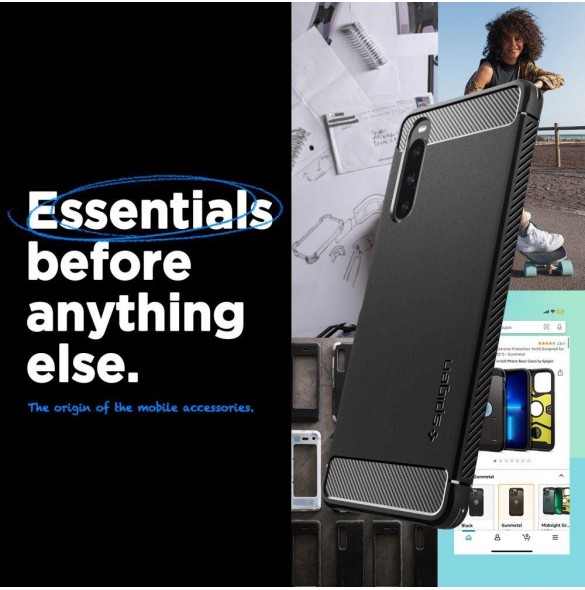 Spigen RUGGED ARMOR SONY XPERIA 1 V MATSVART