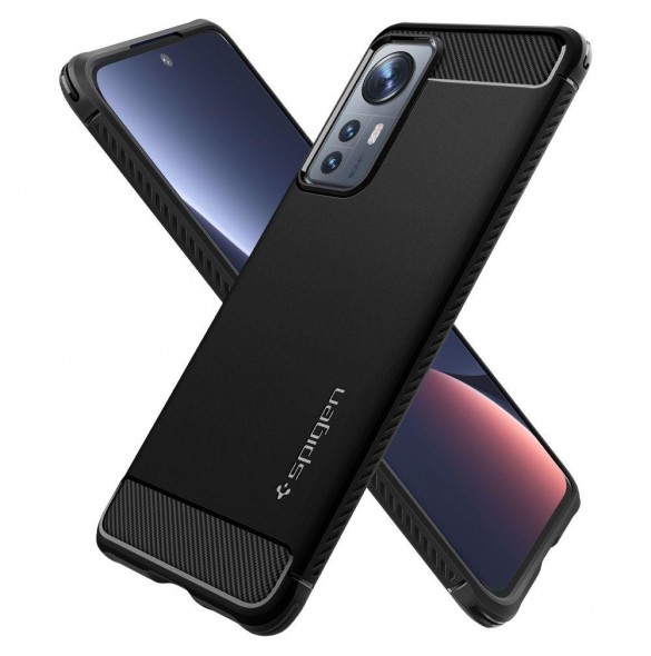 Spigen RUGGED ARMOR XIAOMI 12 / 12X MATSVART