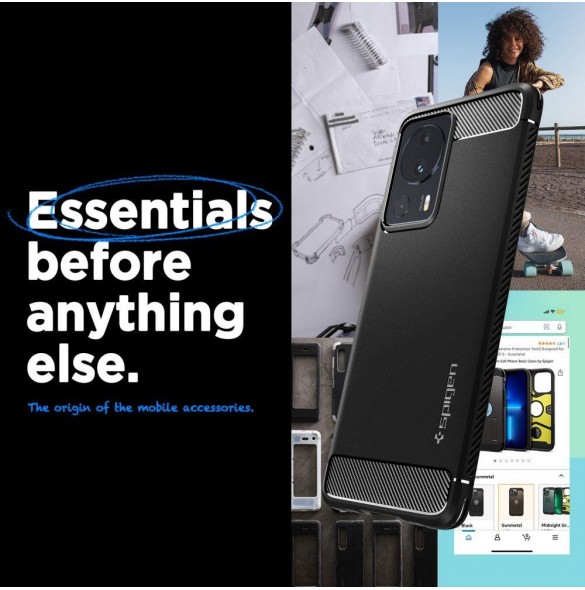Spigen RUGGED ARMOR XIAOMI 13 LITE MATSVART