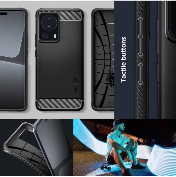 Spigen RUGGED ARMOR XIAOMI 13 LITE MATSVART