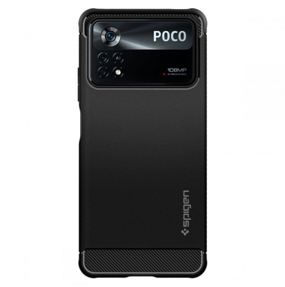 Spigen RUGGED ARMOR XIAOMI POCO X4 PRO 5G MATSVART