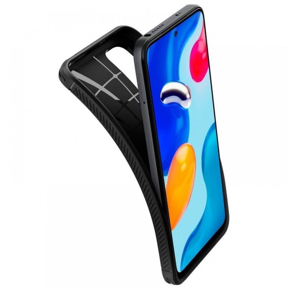 Spigen RUGGED ARMOR XIAOMI REDMI NOTE 11 / 11S MATSVART