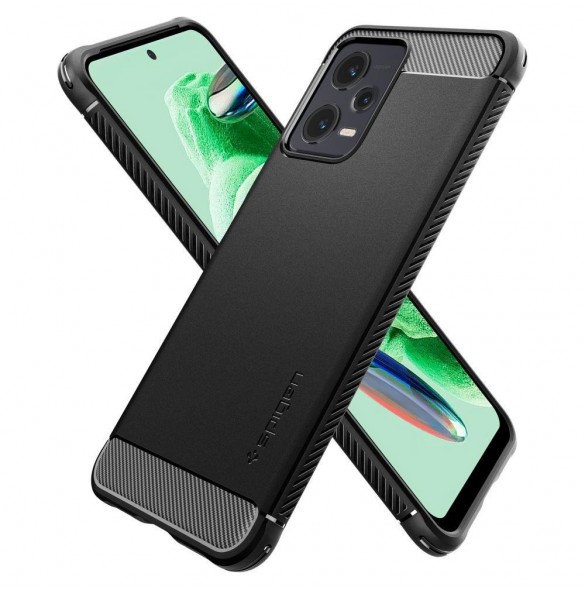 Spigen RUGGED ARMOR XIAOMI REDMI NOTE 12 5G / POCO X5 5G MATSVART