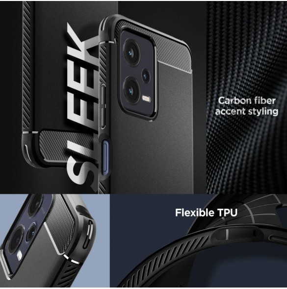 Spigen RUGGED ARMOR XIAOMI REDMI NOTE 12 5G / POCO X5 5G MATSVART