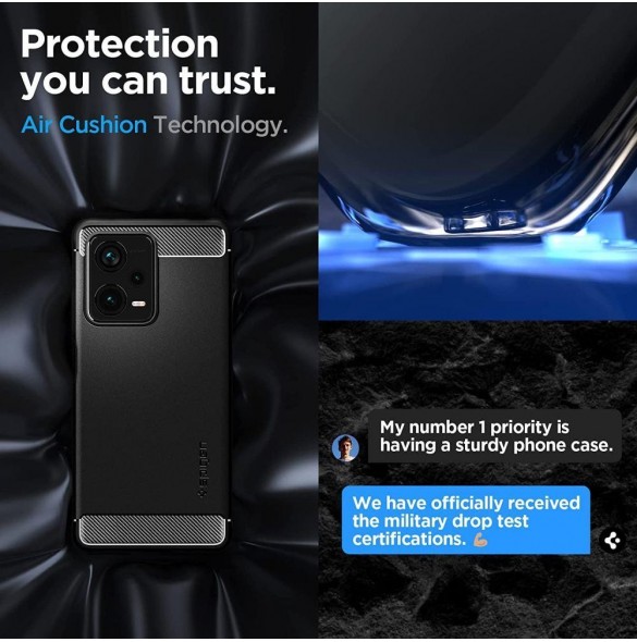Spigen RUGGED ARMOR XIAOMI REDMI NOTE 12 PRO+ PLUS 5G MATSVART