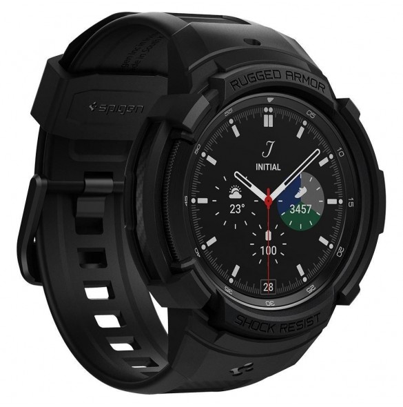 Spigen RUGGED ARMOR" PRO" GALAXY Watch 4 CLASSIC 46 MM MATSVART