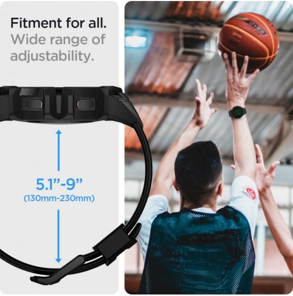 Spigen RUGGED ARMOR" PRO" GALAXY Watch 4/5 44MM CHARCOAL GREY