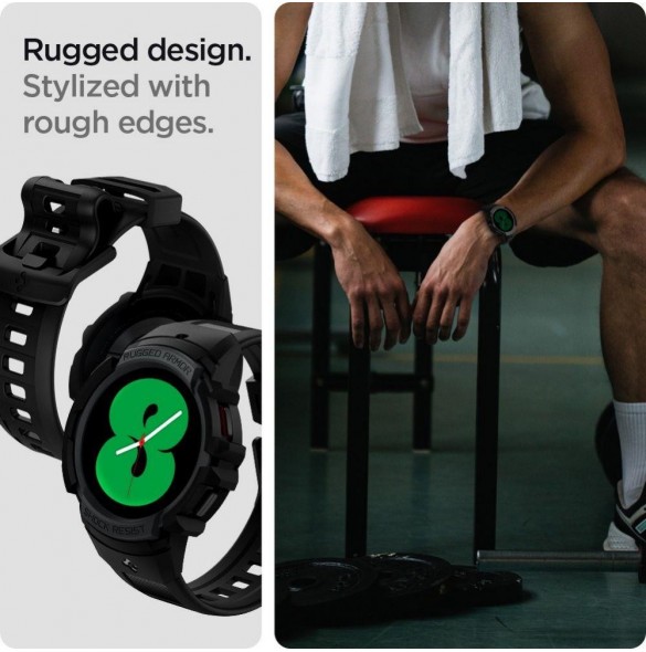 Spigen RUGGED ARMOR" PRO" GALAXY Watch 4/5 44MM CHARCOAL GREY