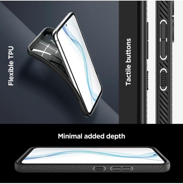 Spigen Samsung Galaxy A54 5G Liquid Air Series TPU-fodral - Mattsvart