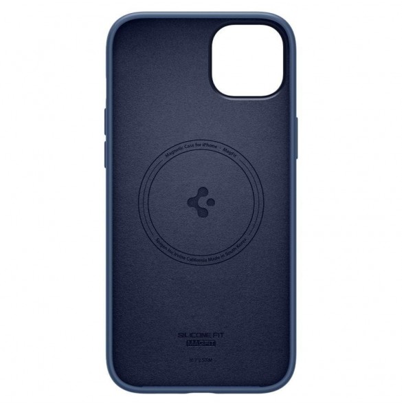 Spigen SILICONE FIT MAG MAGSAFE IPHONE 14 PLUS MARINBLÅ