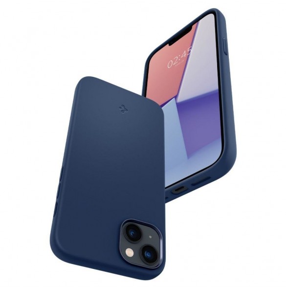 Spigen SILICONE FIT MAG MAGSAFE IPHONE 14 PLUS MARINBLÅ