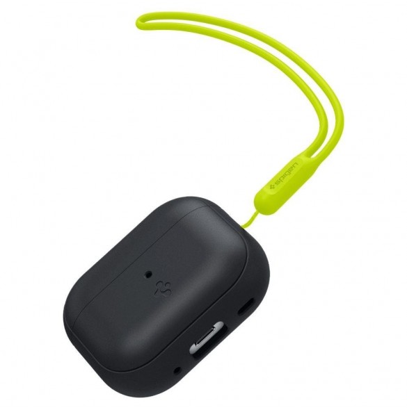 Spigen SILICONE FIT STRAP Apple AIRPODS PRO 1/2 SVART/FANTOMGRÖN