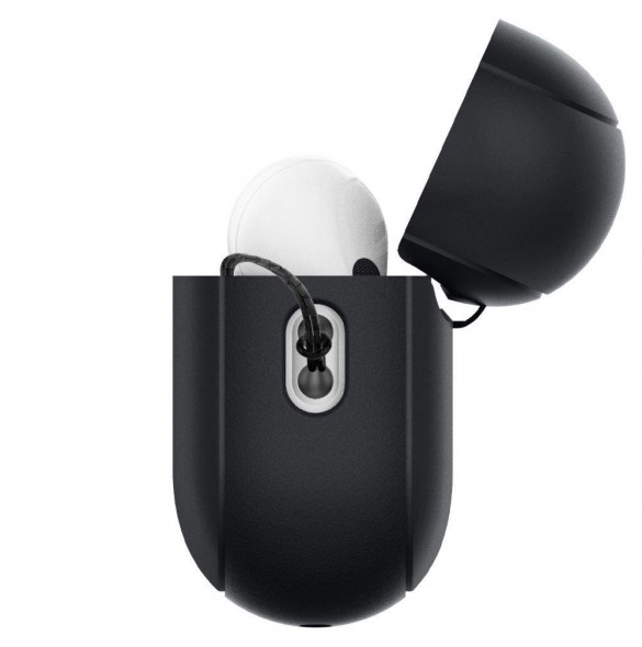 Spigen SILICONE FIT STRAP Apple AIRPODS PRO 1/2 SVART/FANTOMGRÖN
