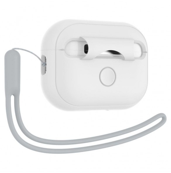 Spigen SILIKON FIT STRAP Apple AIRPODS PRO 1/2 VIT/GRÅ