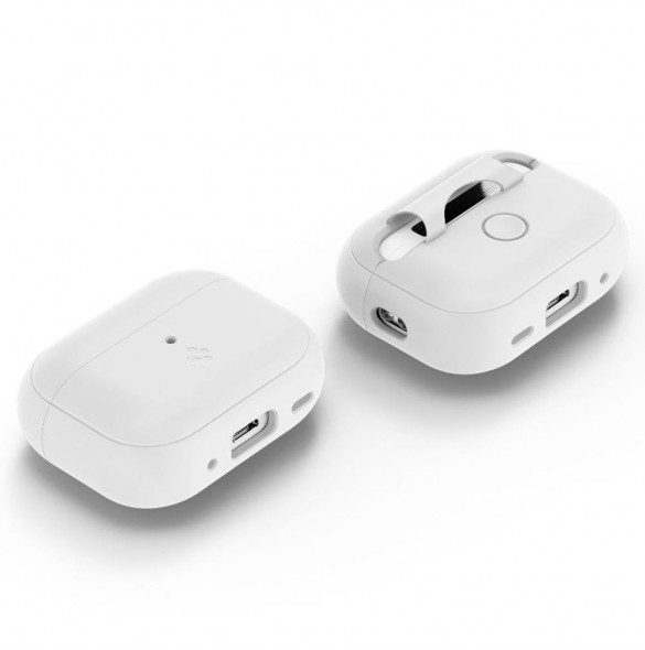 Spigen SILIKON FIT STRAP Apple AIRPODS PRO 1/2 VIT/GRÅ