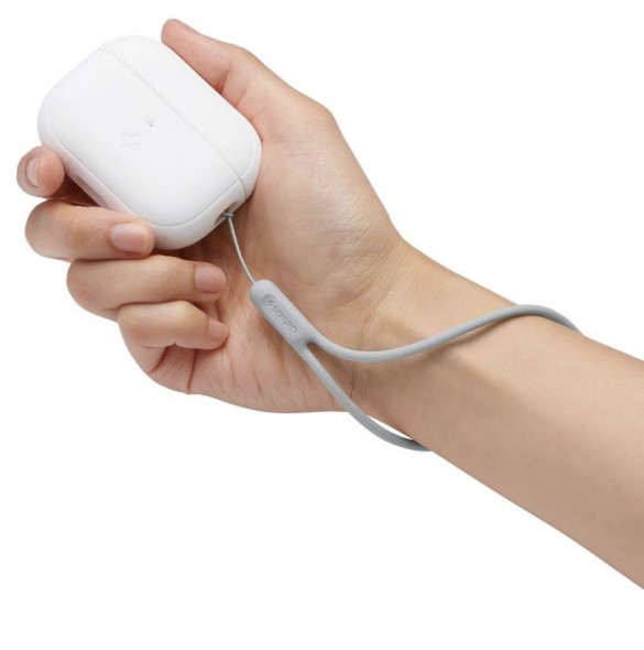 Spigen SILIKON FIT STRAP Apple AIRPODS PRO 1/2 VIT/GRÅ