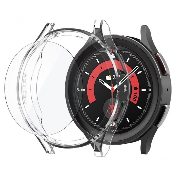 Spigen THIN FIT & TEMPERED GLASS GALAXY Watch 5 PRO (45 MM) CRYSTAL CLEAR