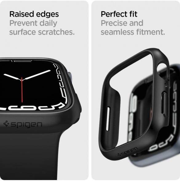 Spigen THIN FIT Apple Watch 7 (45MM) SVART