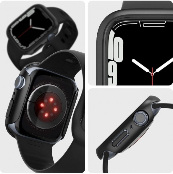 Spigen THIN FIT Apple Watch 7 (45MM) SVART