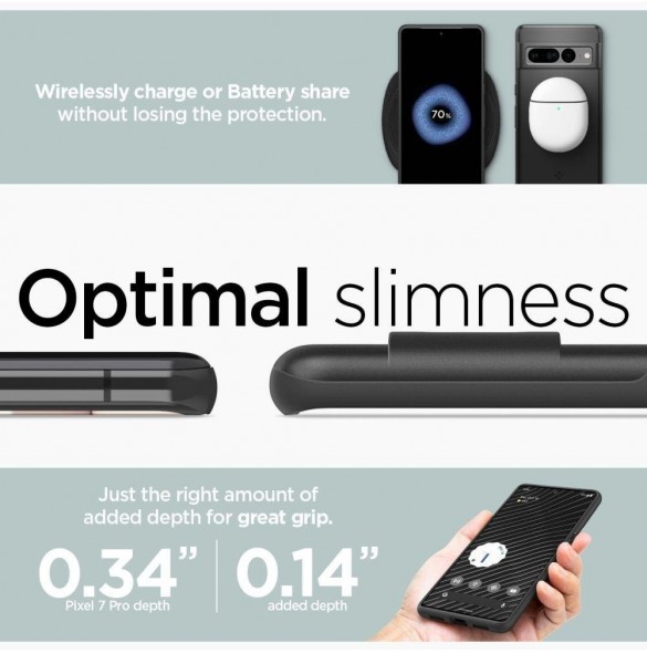 Spigen Thin Fit fodral för Google Pixel 7 Pro svart