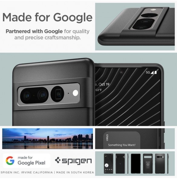 Spigen Thin Fit fodral för Google Pixel 7 Pro svart