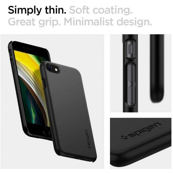 Spigen THIN FIT IPHONE 7/8 / SE 2020 / 2022 SVART