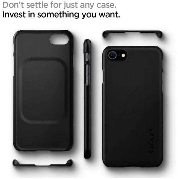 Spigen THIN FIT IPHONE 7/8 / SE 2020 / 2022 SVART