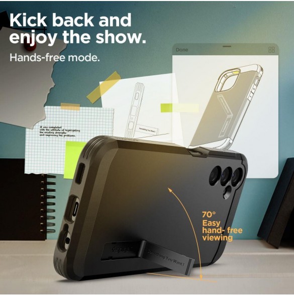 Spigen TOUGH ARMOR GALAXY A14 4G / LTE SVART