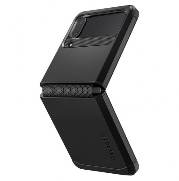 Spigen TOUGH ARMOR GALAXY MED FLIP 4 SVART