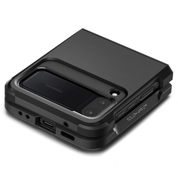 Spigen TOUGH ARMOR GALAXY MED FLIP 4 SVART