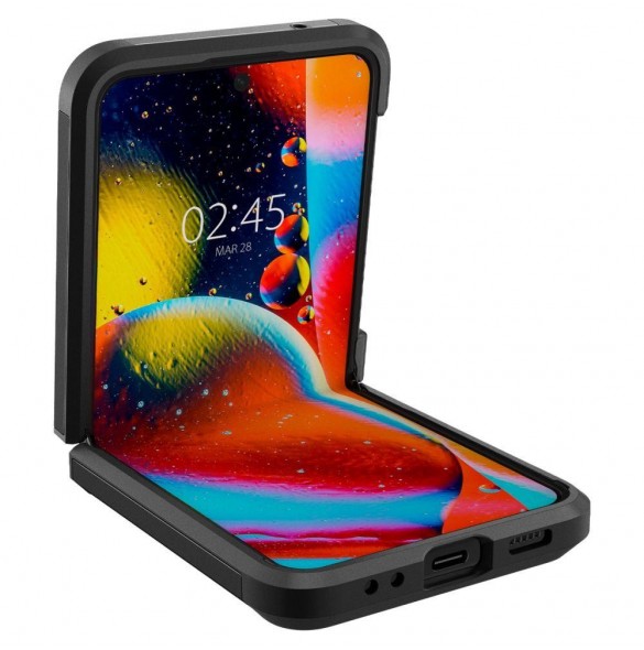 Spigen TOUGH ARMOR GALAXY MED FLIP 4 SVART