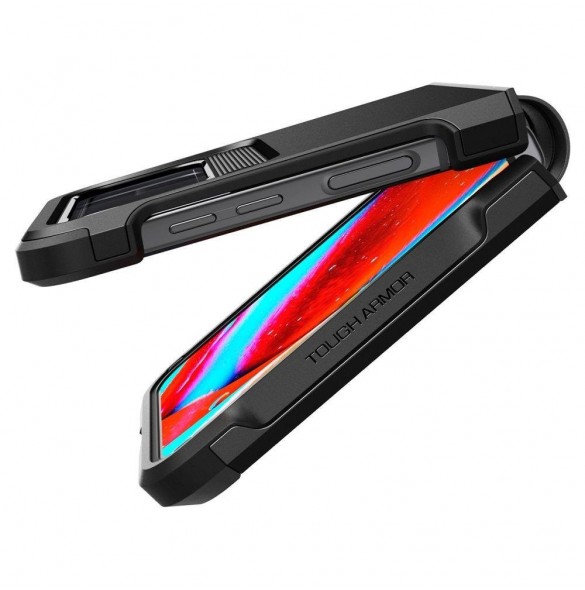 Spigen TOUGH ARMOR GALAXY MED FLIP 4 SVART