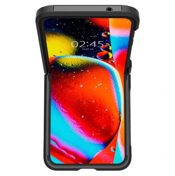 Spigen TOUGH ARMOR GALAXY MED FLIP 4 SVART