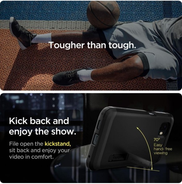 Spigen TOUGH ARMOR GALAXY XCOVER 6 PRO SVART