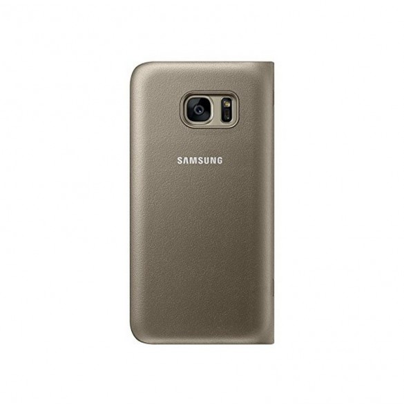 Samsung EF-NG930PFE LED View Cover Vikbart Fodral Till Samsung Galaxy S7 - Guld