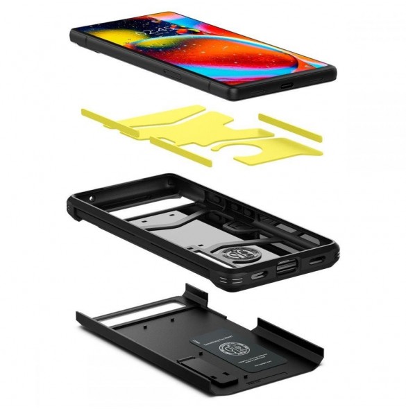 Spigen Tough Armor telefonfodral för Google Pixel 6A svart