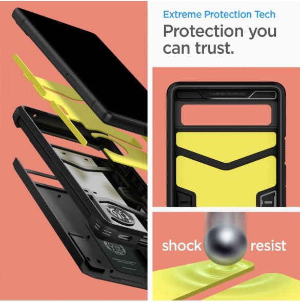 Spigen Tough Armor telefonfodral för Google Pixel 6A svart