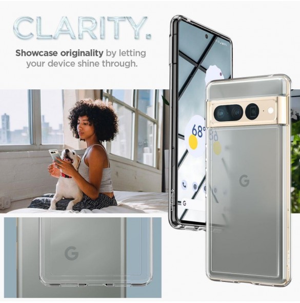 Spigen Ultra Hybrid-fodral för Google Pixel 7 Pro genomskinligt
