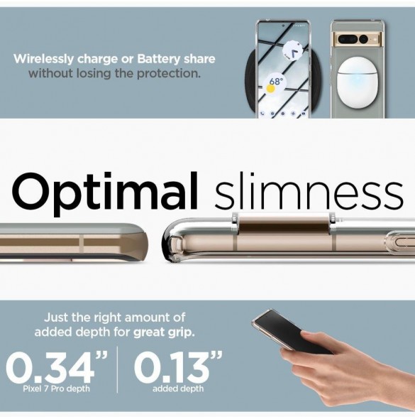 Spigen Ultra Hybrid-fodral för Google Pixel 7 Pro genomskinligt