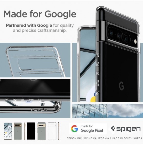Spigen Ultra Hybrid-fodral för Google Pixel 7 Pro genomskinligt